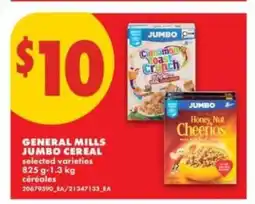 No Frills General Mills Jumbo Cereal offer