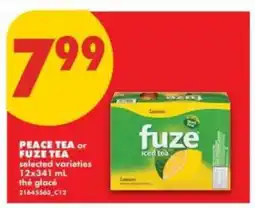 No Frills PEACE TEA or FUZE Tea offer