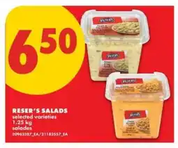 No Frills Reser's Salads offer