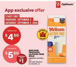 No Frills NEILSON TRUTASTE Lactose Free Milk offer