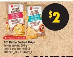 No Frills PC Kettle Cooked Chips offer