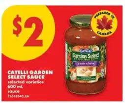 No Frills Catelli Garden Select Sauce offer