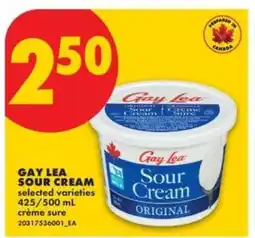 No Frills GAY LEA SOUR CREAM offer