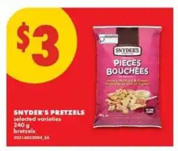 No Frills SNYDER'S PRETZELS offer