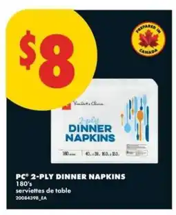 No Frills PC 2-PLY DINNER NAPKINS offer