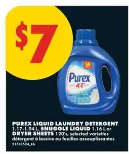 No Frills Purex Liquid Laundry Detergent offer