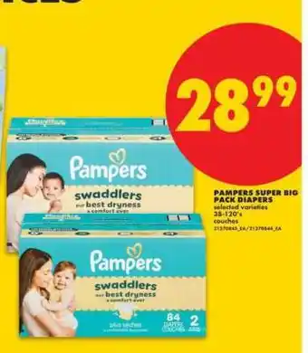 No Frills Pampers Super Big Pack Diapers offer