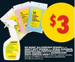 No Frills NO NAME Cleaning Products offer