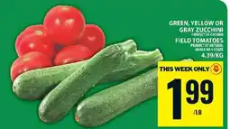 Food Basics Green, Yellow or Gray Zucchini offer