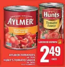 Food Basics Aylmer Tomatoes / Hunt's Tomato Sauce offer