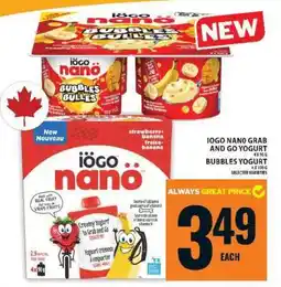 Food Basics IÖGO Nanö Grab and Go Yogurt offer