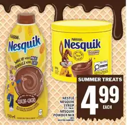 Food Basics Nestlé Nesquik Syrup & Powder Mix offer