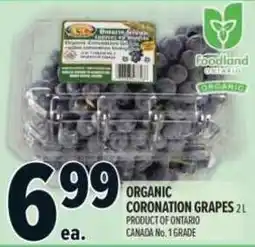 Metro Organic coronation grapes offer