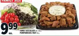Metro Family size salads offer