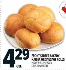 Metro Front Street Bakery kaiser or sausage rolls offer