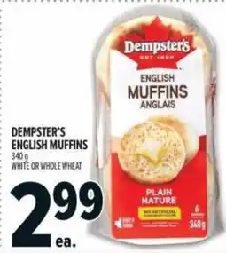 Metro Dempster's english muffins offer