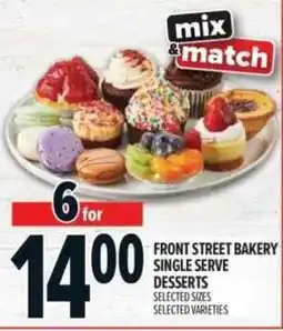 Metro Front Street Bakery single serve desserts offer