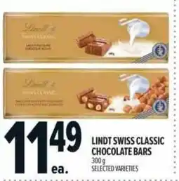 Metro Lindt swiss classic chocolate bars offer