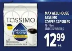 Metro maxwell house tassimo coffee capsules offer