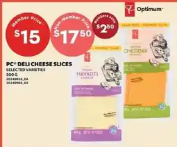 Independent Grocer PC deli cheese slices offer