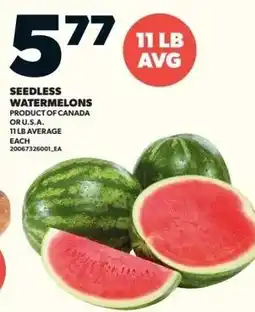 Independent Grocer Seedless watermelons offer
