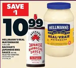 Independent Grocer Hellmann's real mayonnaise or Bachan's japanese bbq sauce offer
