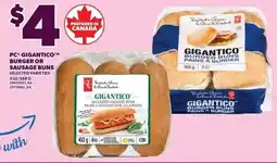 Independent Grocer PC Gigantico burger or sausage buns offer
