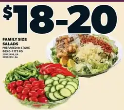 Independent Grocer Family size salads offer