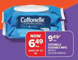 Metro Cottonelle flushable wipes offer
