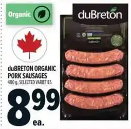 Metro duBreton organic pork sausages offer