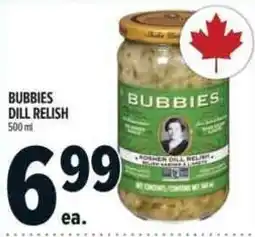 Metro Bubbies dill relish offer
