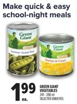 Metro Green Giant vegetables offer