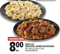 Metro Fresh 2 Go fresh pasta, entrées or appetizers offer