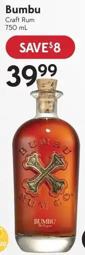 Sobeys Liquor Bumbu craft rum offer