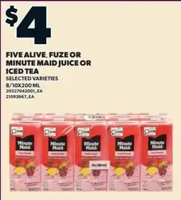 Independent Grocer Five Alive, Fuze or Minute Maid juice or iced tea offer