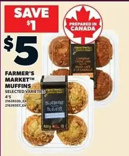 Independent Grocer Farmer's Market muffins offer