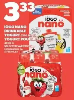 Independent Grocer iogo nano drinkable yogurt offer