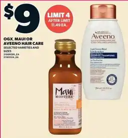 Independent Grocer Ogx, Maui or Aveeno hair care offer