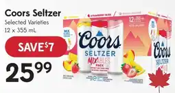 Sobeys Coors Seltzer Selected Varieties offer