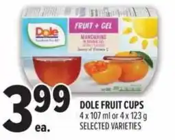 Metro Dole fruit cups offer