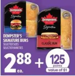 Metro Dempster's signature buns offer