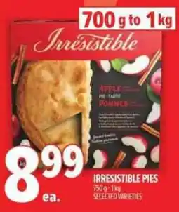 Metro Irresistible pies offer