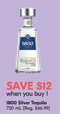 Sobeys 1800 silver tequila offer