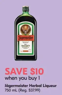 Sobeys Liquor Jägermeister Herbal Liqueur offer