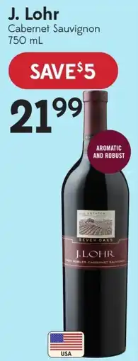 Sobeys Liquor J. Lohr Cabernet Sauvignon offer
