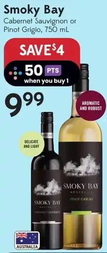 Sobeys Liquor Smoky Bay Cabernet Sauvignon or Pinot Grigio offer