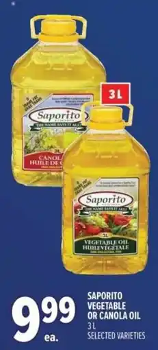 Metro Saporito vegetable oil or canola oil offer