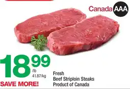 Highland Farms Beef Striploin Steaks offer