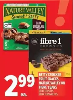 Metro Betty Crocker fruit snacks, nature valley or fibre 1 bars offer