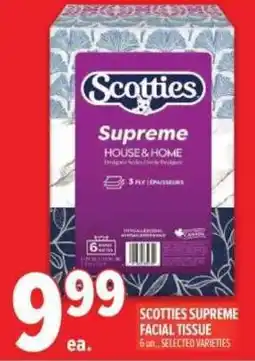 Metro Scotties supreme facial tissue offer